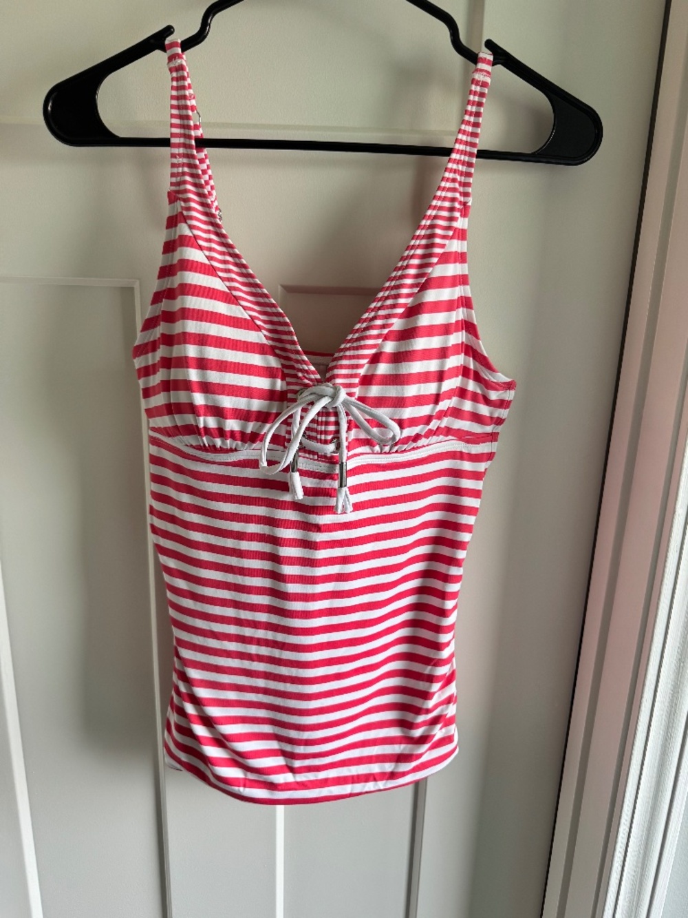 Tommy Bahama Breaker Bay Lace Up Tankini & Swim Skort Skirt Coral Coast size S